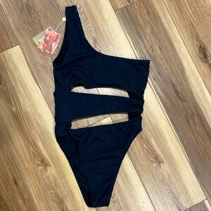Neena one shoulder cut out one piece swimsuit